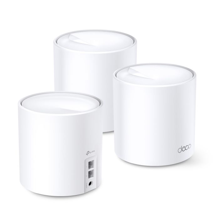 Домашня Mesh Wi-Fi система TP-LINK DECO X20 3PK AX1800 1xGE LAN 1xGE WAN MU-MIMO OFDMA (DECO-X20-3-PACK)
