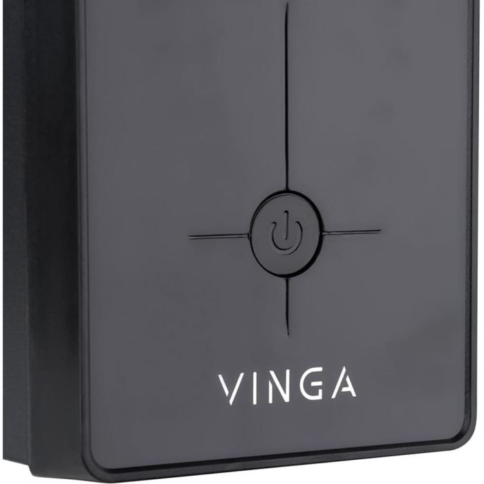Джерело безперебійного живлення Vinga VPC-1200MU 1200ВА / 720 Вт з LCD-дисплеєм з USB у металевому корпусі