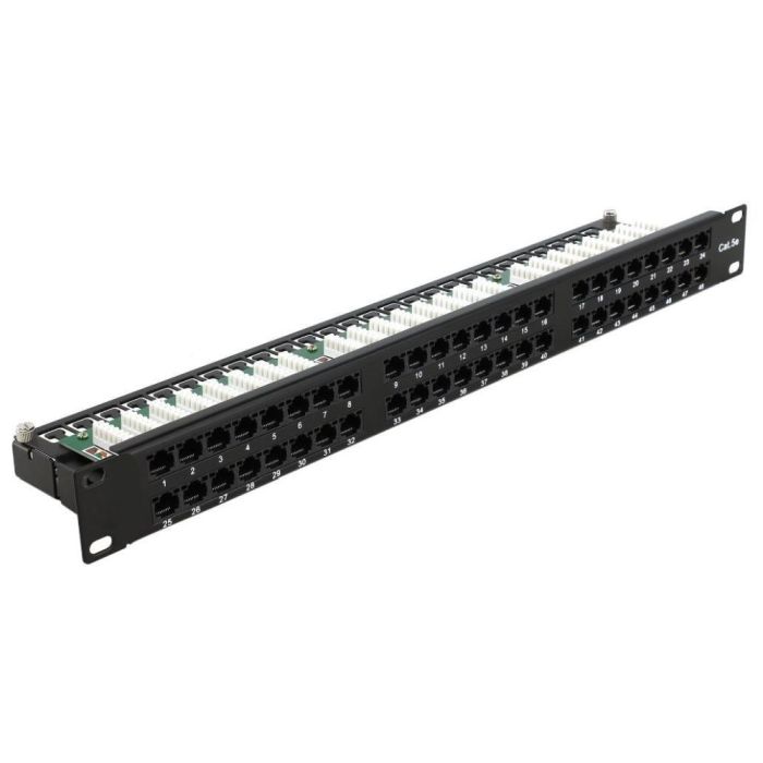 Патч-панель Hypernet 48 портів UTP кат.5е 19" PP-KUTP48-1U з утримувачем кабелю
