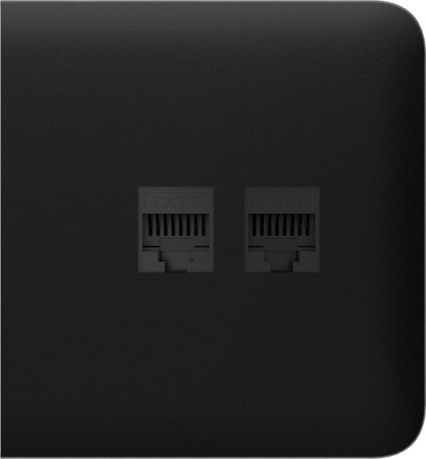 Бічна панель для вбудованої інтернет-розетки Ajax SideCover (LAN) Black (126212.319.BL)