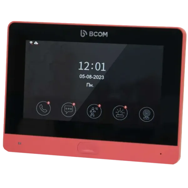 BCOM BD-760FHD/T Red Відеодомофон