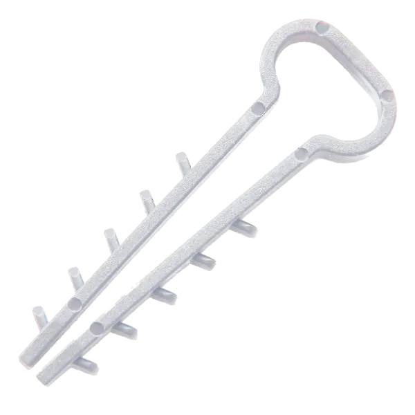 8х5 мм Дюбель-ялинка пiд плоский кабель білий 100 шт.