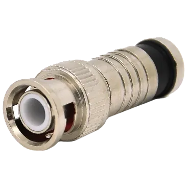 BNC-M компресійний під коаксіальний кабель RG-59 + жовтий наконечник Q100 Роз'єм