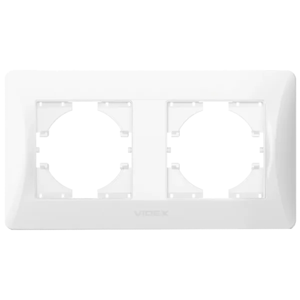 VIDEX BINERA (VF-BNFR2H-W) (12/96) Рамка біла 2 поста горизонтальна