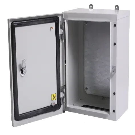 BOX Wall - BW t=1,0-(300х400х150) ІP54 У2 Бокс монтажний навісний  без панелі, 063, сірий, з лючком