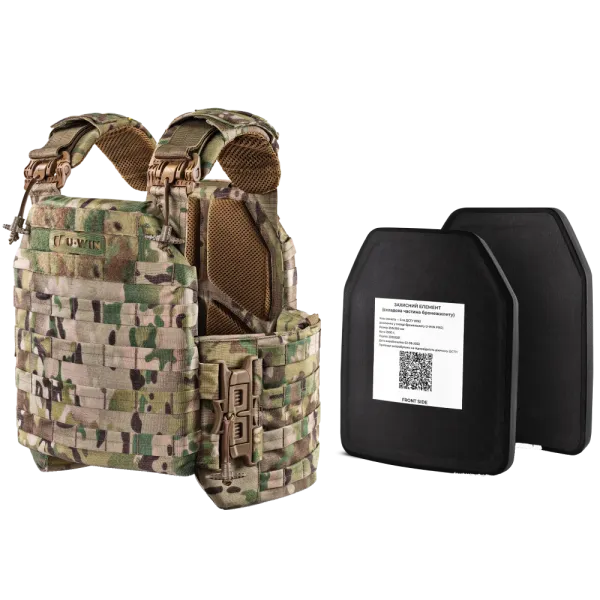 U-WIN PRO 250х300 Бронежилет 5 класу захисту зі швидким скиданням з камербандами