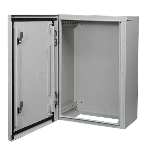 BW t=1,0-(300х400х150) IP54 У2 Бокс монтажний навісний метал. замок+ монт. панель