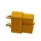 Роз'єм живлення XT60, 500В, 65А, 2-х контактний, комплект (штекер + гніздо) жовтий