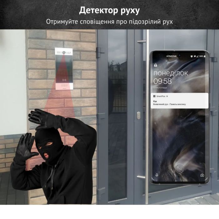 Багатоабонентна панель виклику Akuvox R29C Black на Android (розпізнавання обличчя, Bluetooth)