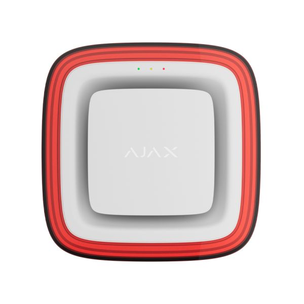 Бездротовий адресний пожежний оповіщувач Ajax EN54 FireProtect (Sounder/VAD) Jeweller white світлозвуковий