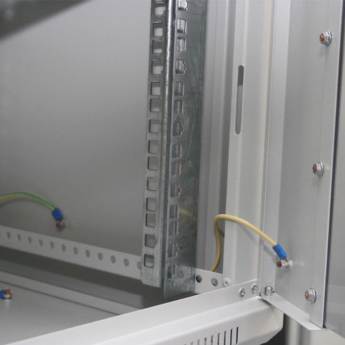 Шафа серверна SteelNet 6U 600 x 350 для мережевого обладнання (скло, сірий)