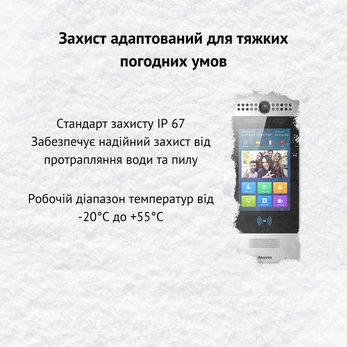 Багатоабонентна панель виклику Akuvox R29C Black на Android (розпізнавання обличчя, Bluetooth)