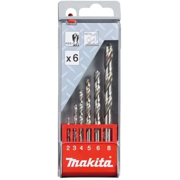 Makita (D-57196) Набір свердел по металу HSS-G 6 шт