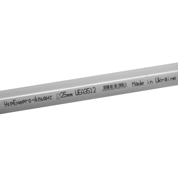 UEA ПВХ 25мм 3м Труба жорстка гладка з розтрубом