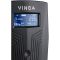Джерело безперебійного живлення Vinga VPC-800P 800ВА / 480 Вт з LCD-дисплеєм у пластиковому корпусі