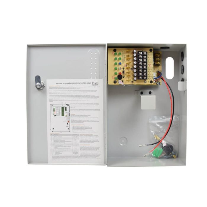 Блок безперебійного живлення BBG-1210/8 для відеоспостереження 12В, 10А, під 18А·год акумулятор