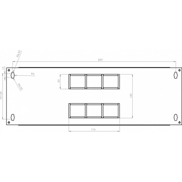 Шафа серверна CMS 4U 600 x 350 x 284 UA-MGSWL435G для мережевого обладнання