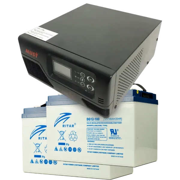 MUST EP20-R1000W + 2x 12V 100Ah DG12-100 Комплект ДБЖ + АКБ