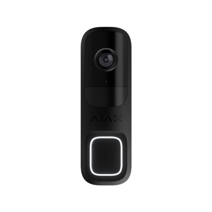 Відеодзвінок Ajax DoorBell black з вбудованим штучним інтелектом, ІЧ-сенсором та керуванням у застосунках