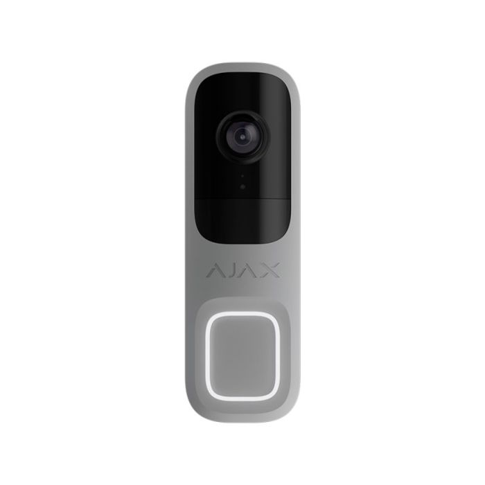 Відеодзвінок Ajax DoorBell grey з вбудованим штучним інтелектом, ІЧ-сенсором та керуванням у застосунках