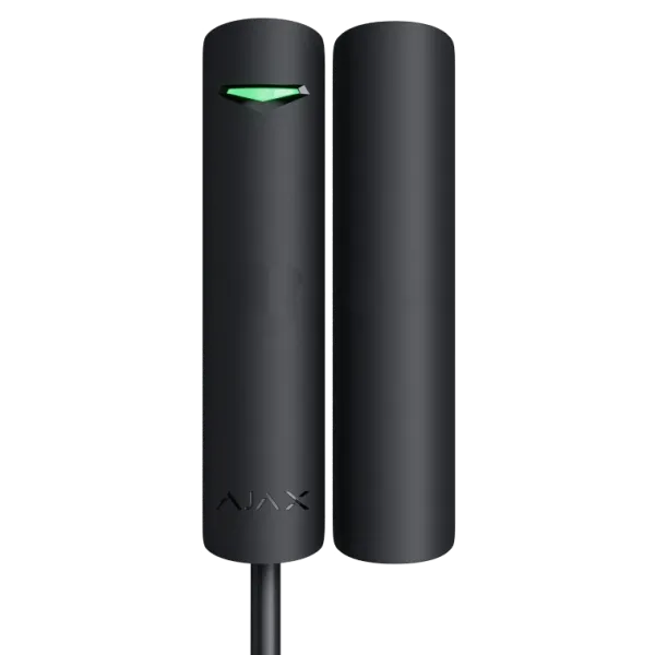 Ajax DoorProtect Plus Fibra black Дротовий магнітоконтактний сповіщувач