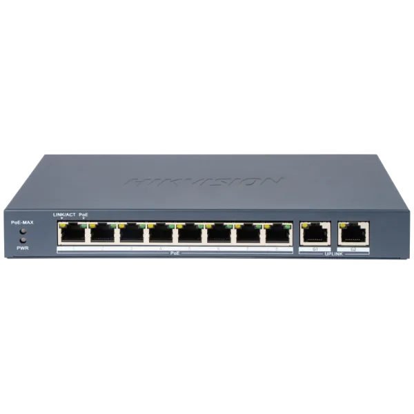 Hikvision DS-3E1310P-EI(B) PoE Комутатор 10 портів керований