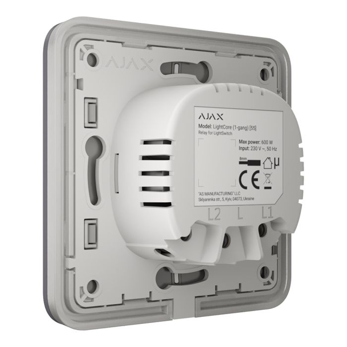 Вимикач Ajax LightSwitch 1-gang Graphite одноклавішний