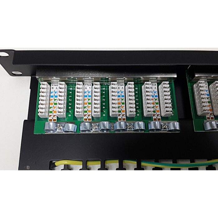 Патч-панель CMS 19" 24xRJ-45 FTP, кат. 5e з огранізатором кабелю