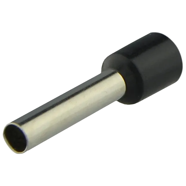 E6-12 чорний (100шт) Наконечник втулковий з ізоляцією