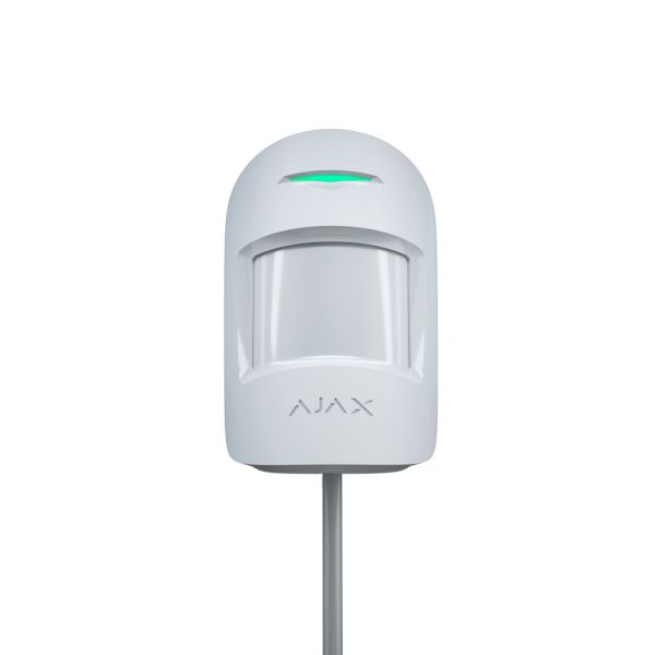 Дротовий датчик руху Ajax Superior MotionProtect Plus Fibra white з мікрохвильовим сенсором для приміщень