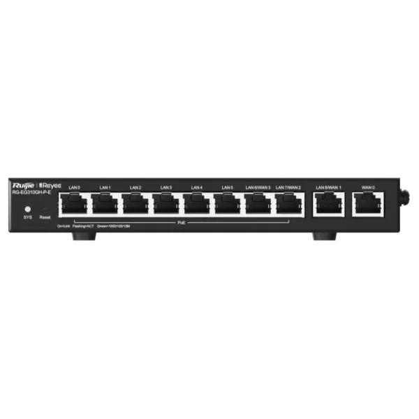 Ruijie Reyee RG-EG310GH-P-E 10-портовий PoE з хмарним керуванням Маршрутизатор