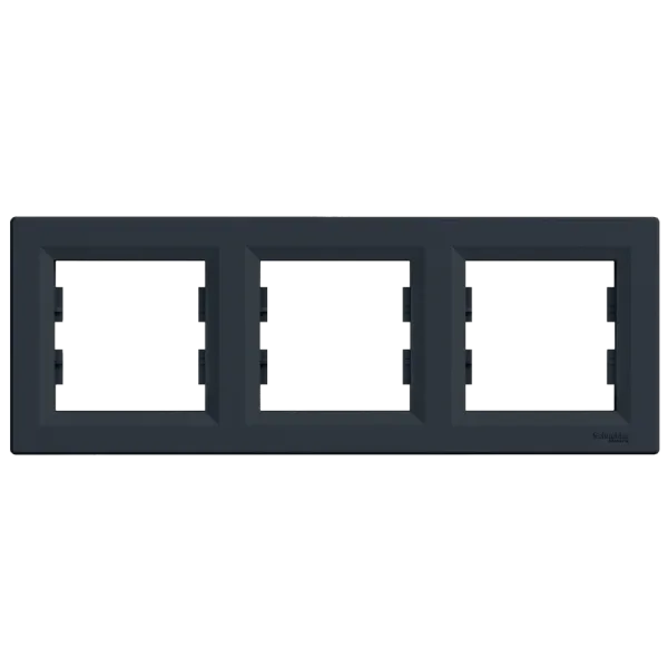Schneider Asfora (EPH5800371) Рамка 3-на антрацит горизонтальна