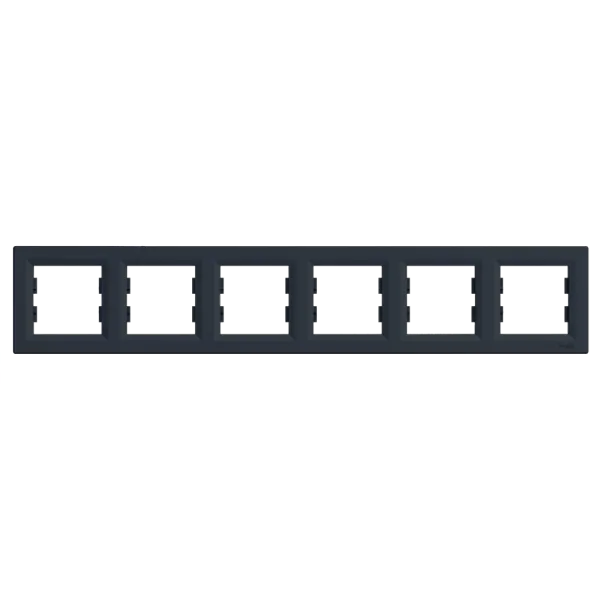 Schneider Electric EPH5800671 Asfora Рамка 6 постів антрацит горизонтальна