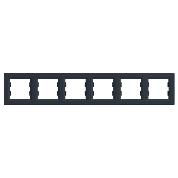 Schneider Electric EPH5800671 Asfora Рамка 6 постів антрацит горизонтальна