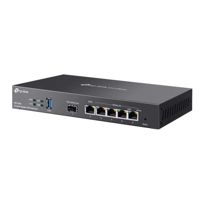 Мультисервісний Маршрутизатор TP-LINK ER7206 2xGE LAN, 1xGE WAN, 2xGE LAN, 1xSFP