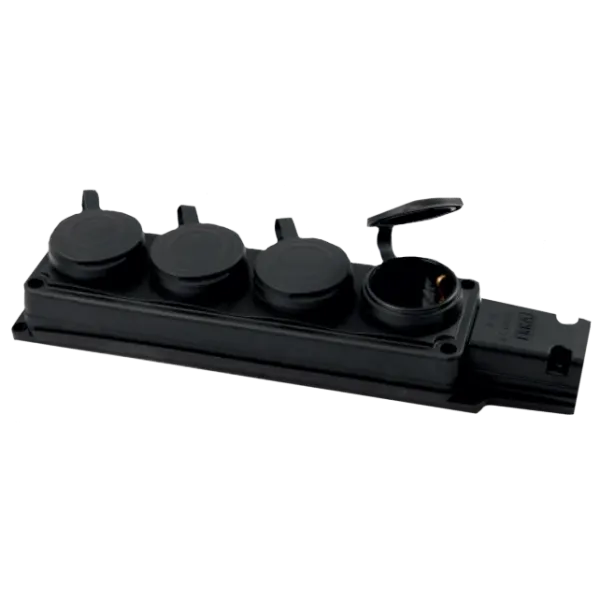 ERKA 6004 Колодка четверна з/к і заглушками 4x16 (каучук)