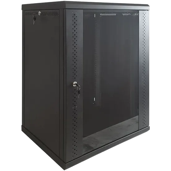 EServer 15U 600х600х773 скло, чорна Шафа