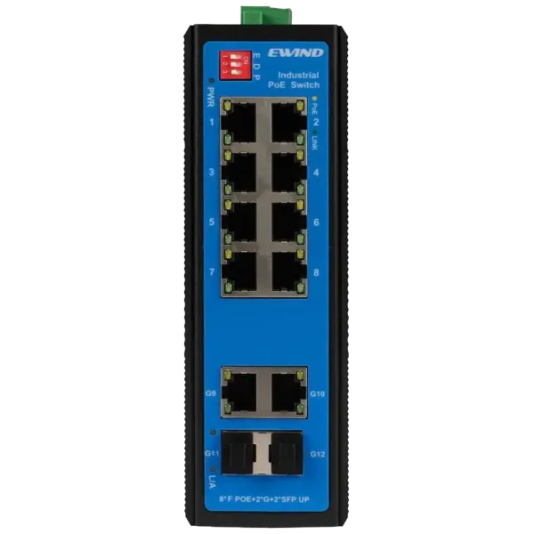 Ewind EW-PIS1712-8FE PoE Комутатор 12 портів некерований
