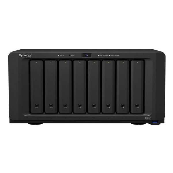 Система зберігання даних SYNOLOGY DS1821+ з 8 відсіками для дисків, 4GB RAM, настільне виконання