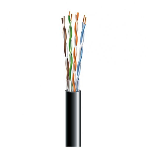 Кабель звита пара ЗЗКМ UTP кат.5e, 4х2х0.51 бухта 305 м (мідь, зовнішній) (7091003)