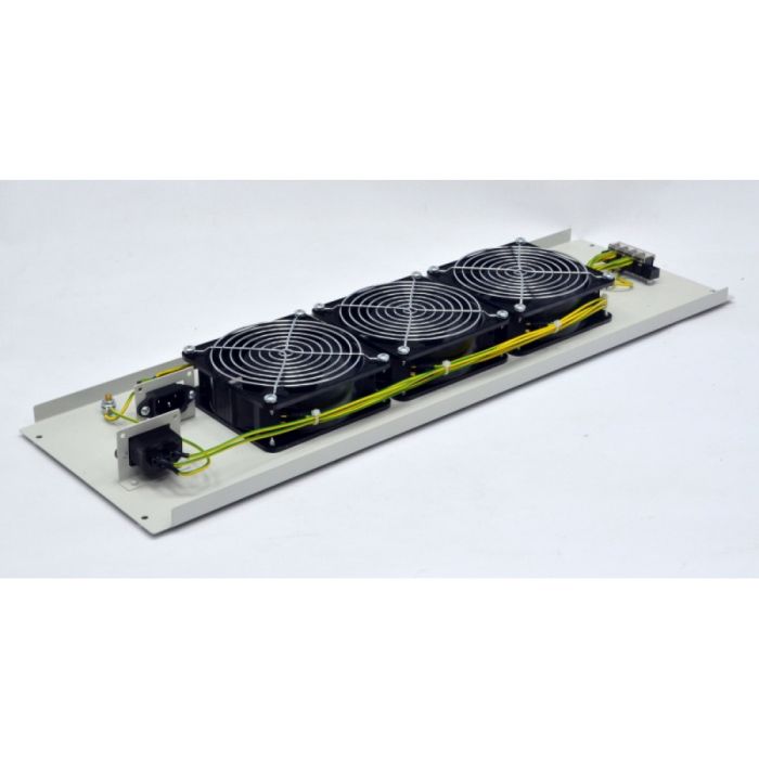 3-х вентиляторний блок в кришу для шаф MGSE 610 мм, сірий