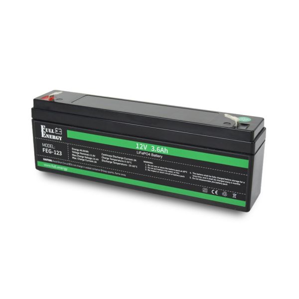Акумулятор LiFePO4 (літій залізо фосфатний) 12В 3А·год Full Energy FEG-123