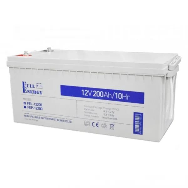 Full Energy FEL-12200 200А•г 12В гелева Свинцево-кислотна акумуляторна батарея