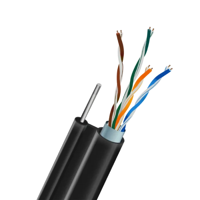 Кабель TRINIX FTP CAT5E 0.5 CU зовнішній (LDPE) з самонесучим дротом