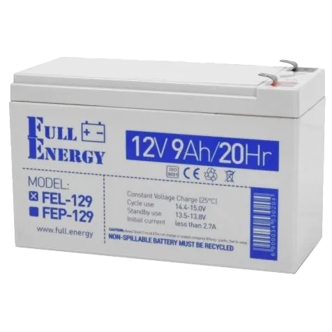 Full Energy FEL-129 9А•г 12В гелева Свинцево-кислотна акумуляторна батарея