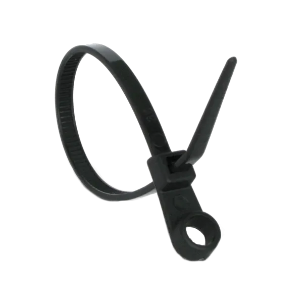 Стяжка Ziplex кабельна з кільцем 3,6х110 чорна (100шт)