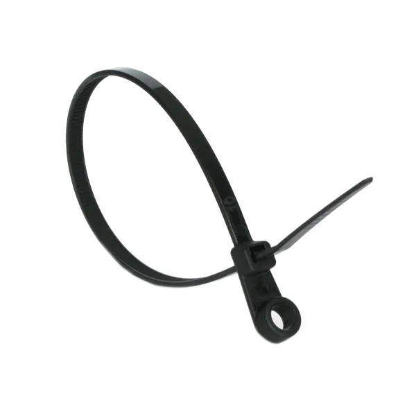 Стяжка Ziplex кабельна з кільцем 4,2х220 чорна (100шт)