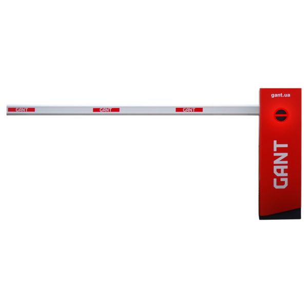 Швидкісний шлагбаум Gant STRIKE з телескопічною стрілою 4-6 метрів зі світловідбиваючими наклейками