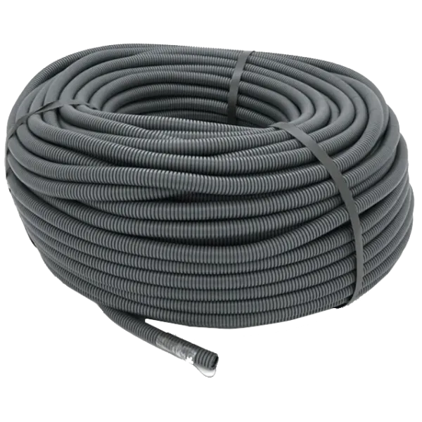 350Н 16/12мм бухта 100м гнучка з протяжкою негорюча Труба гофрована