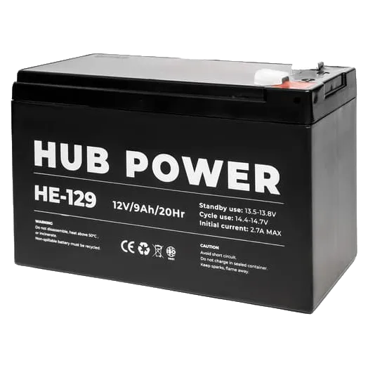 Hub Power HE-129 12V 9AH Акумуляторна батарея